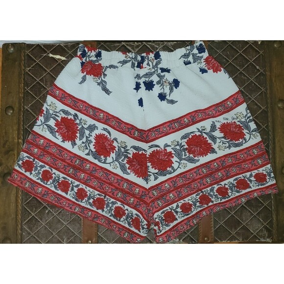 Papaya Floral Girls Small Swim Shorts - Picture 1 of 4